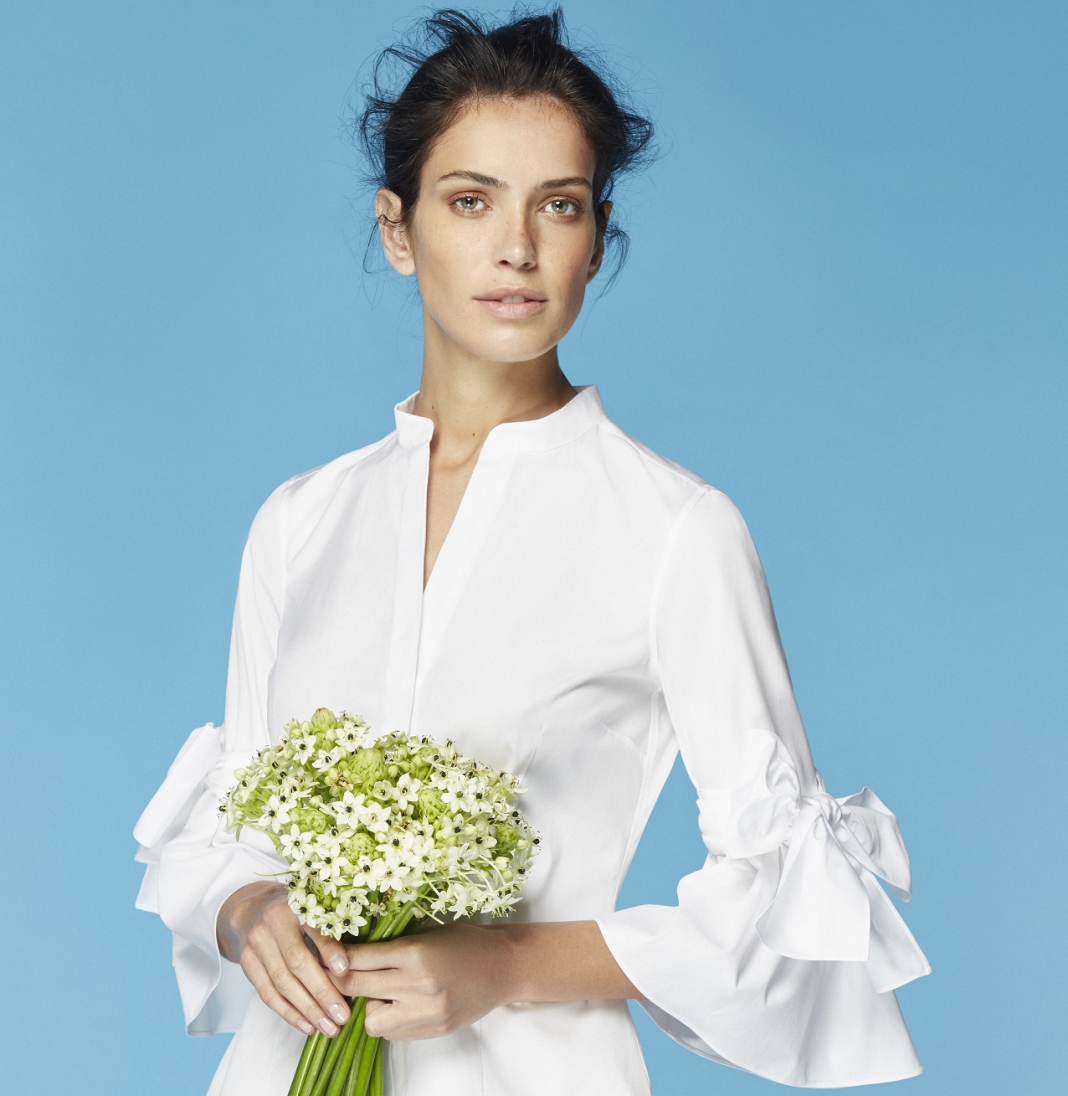 carolina herrera white shirt dress