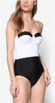 Pink N’ Proper Narissa Scalloped Hem Monochrome Swimsuit – Pamper.My