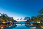 Infinity pool at sunrise