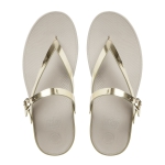 FitFlop Flip Leather Sandals in Gold-Pamper.my