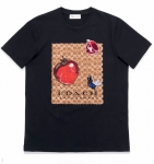 Dark Disney Sig C Apple Applique T-Shirt in Black (34205Blk)