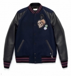 Dark Disney Varsity Jacket in NavyBlack (34199NVBK)