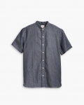 69891-0002 – SS MANDARIN COLLAR SHIRT BESEAU INDIGO – RM139